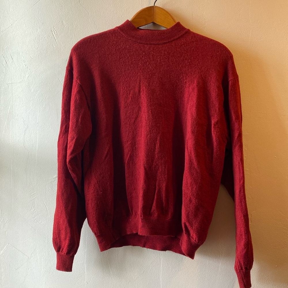 Vintage men’s wool sweater, mock neck size extra large